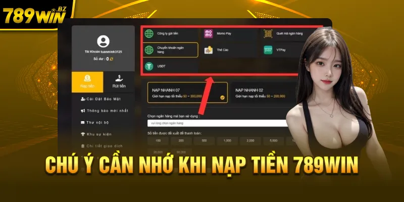 Chú ý cần nhớ khi nạp tiền